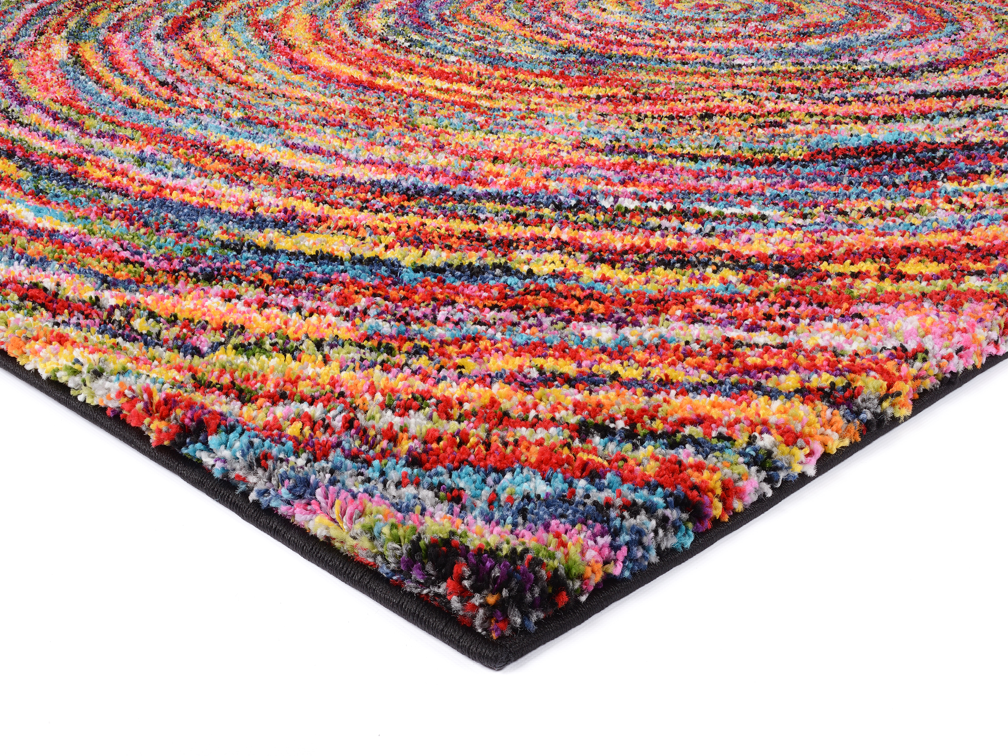 Sixteen Round Hochflor Teppich multicolor
