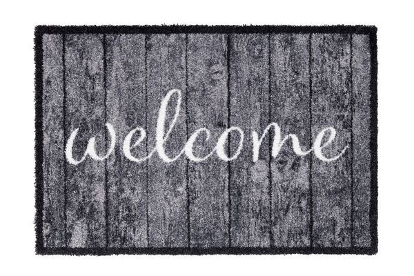 Fußmatte Welcome randlos waschbar 50x75 cm