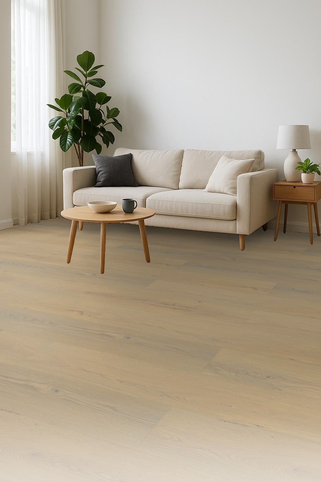 Premium Klick Vinyl Eiche Cream Touch
