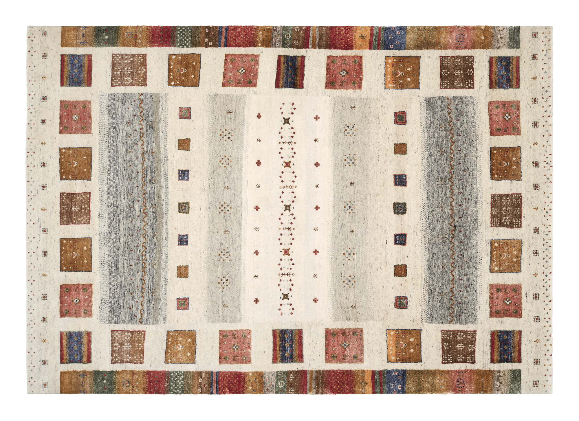 Colorful Tribut Wollteppich multicolor
