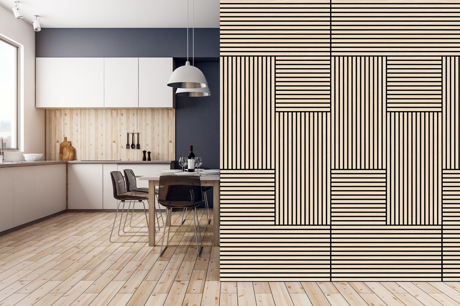 Wandpaneele Eiche schwarz 52 x 104 cm