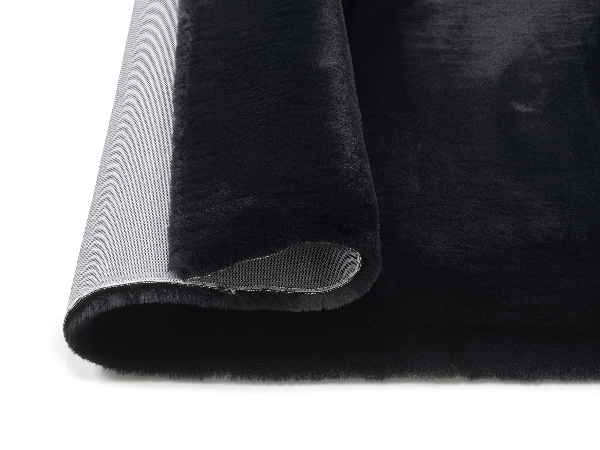 Rocky Soft Fellteppich schwarz