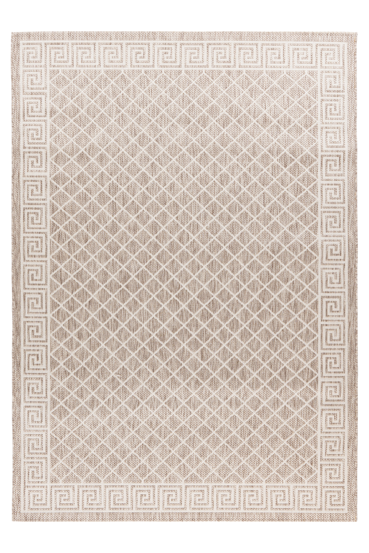 Bordüren Flachweb In-& Outdoor Teppich beige