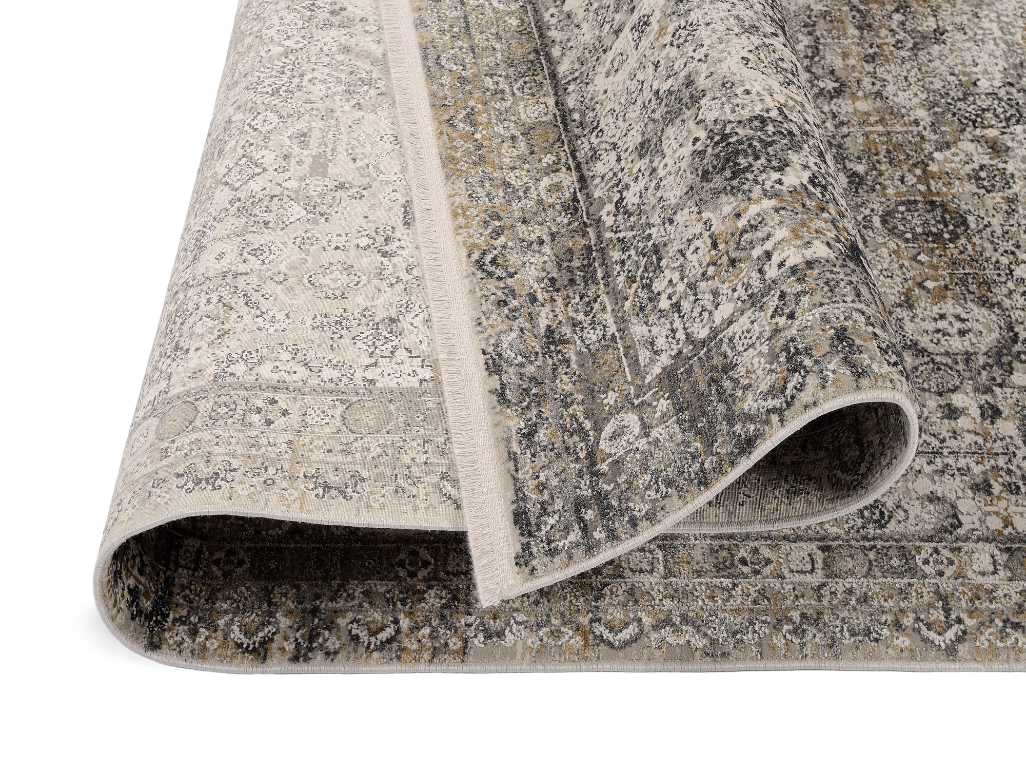 Bestseller Tadi Designer Teppich grau-gold