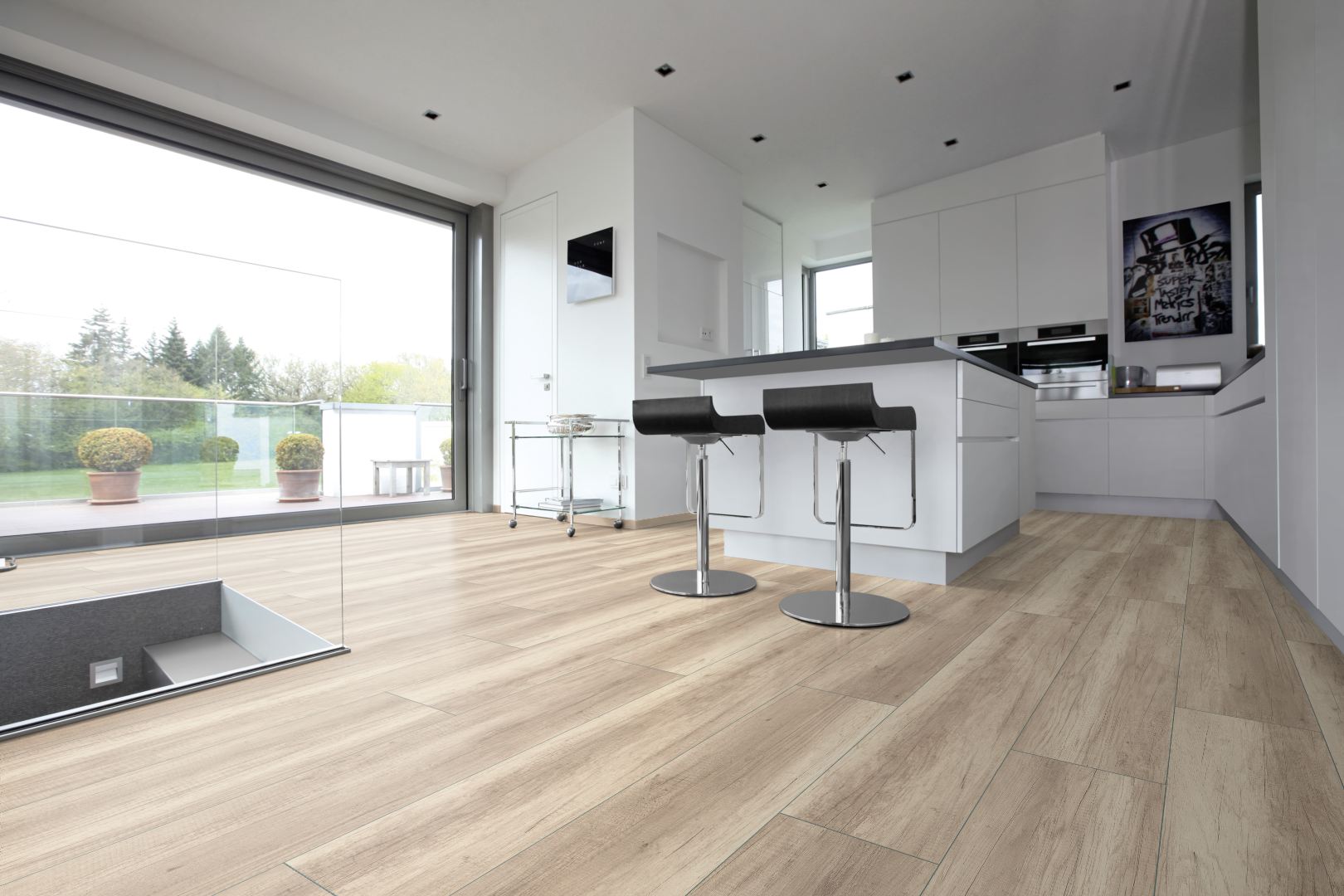 Aqua Eiche hellgrau Abverkauf | Restposten Laminat 15,1m²