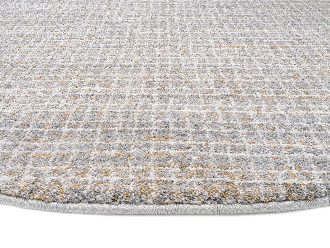 Teppich rund in geometrischem Muster