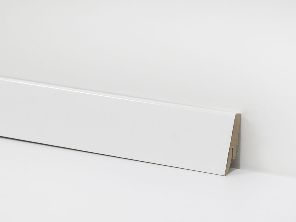 Fußleiste modern weiss 18 x 58mm