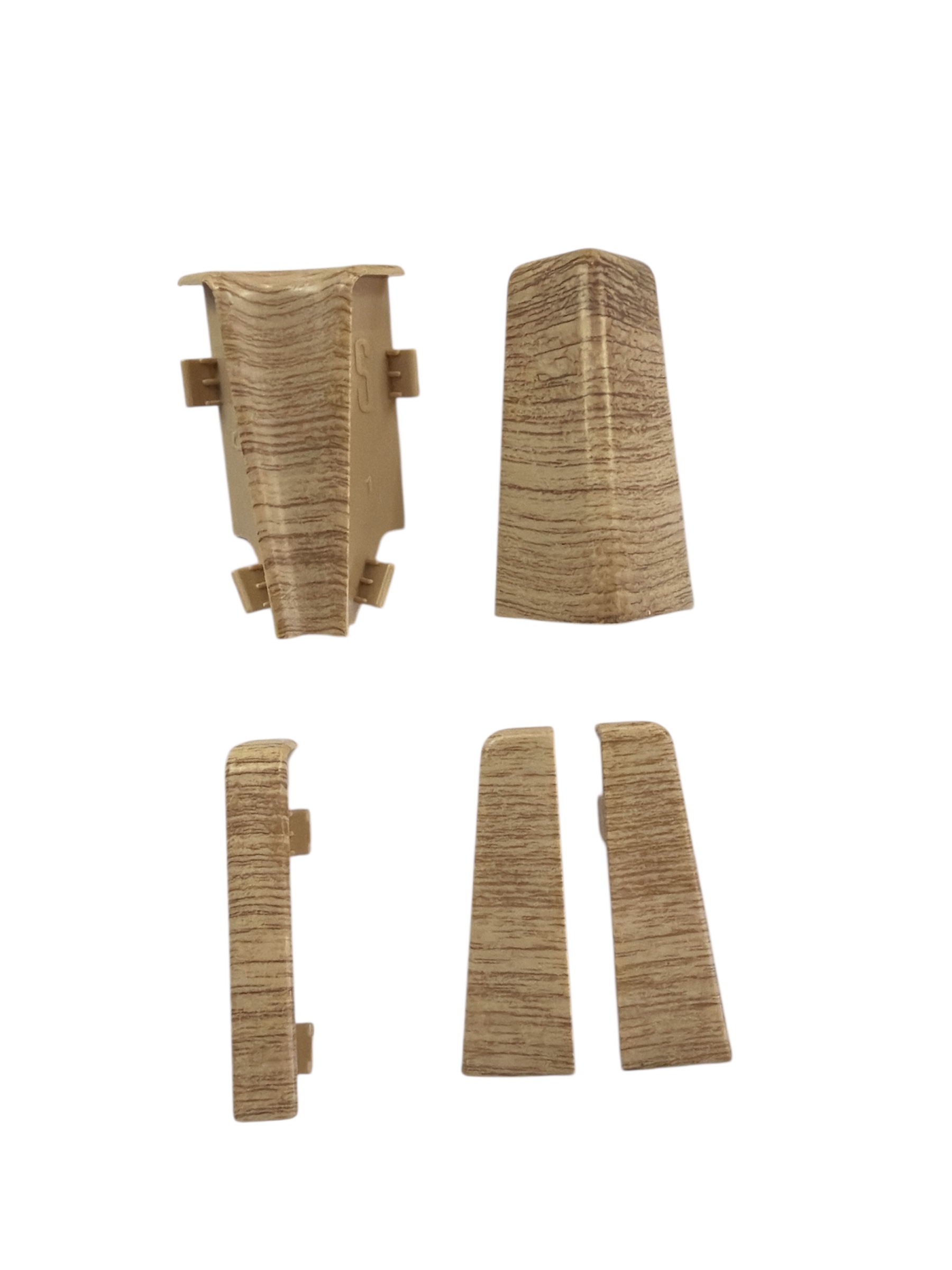 Eiche natur Innenecke Außenecke Endkappen Verbinder 58mm
