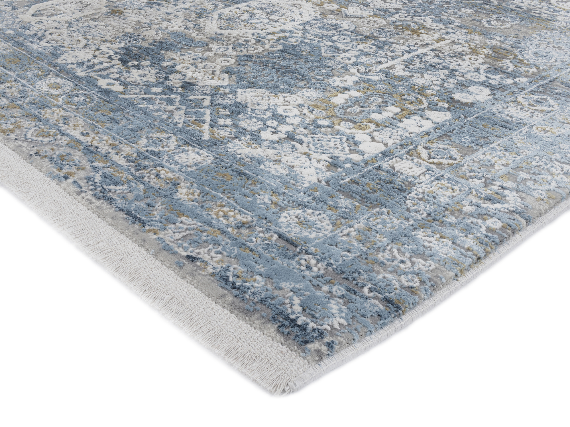 Bestseller Tadi Designer Teppich grau-blau