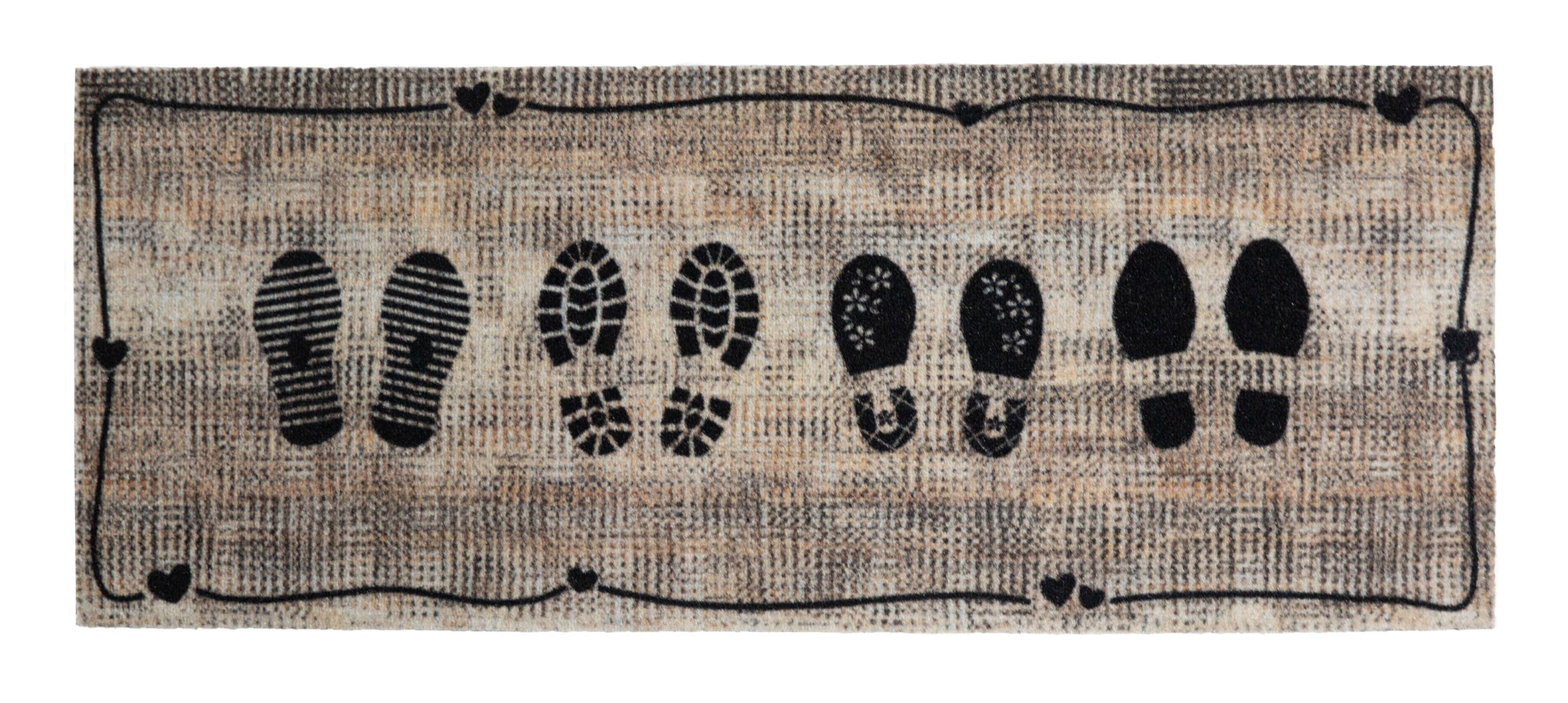 Fußmatte Schuh Abstellmatte Linen beige 40x100 cm