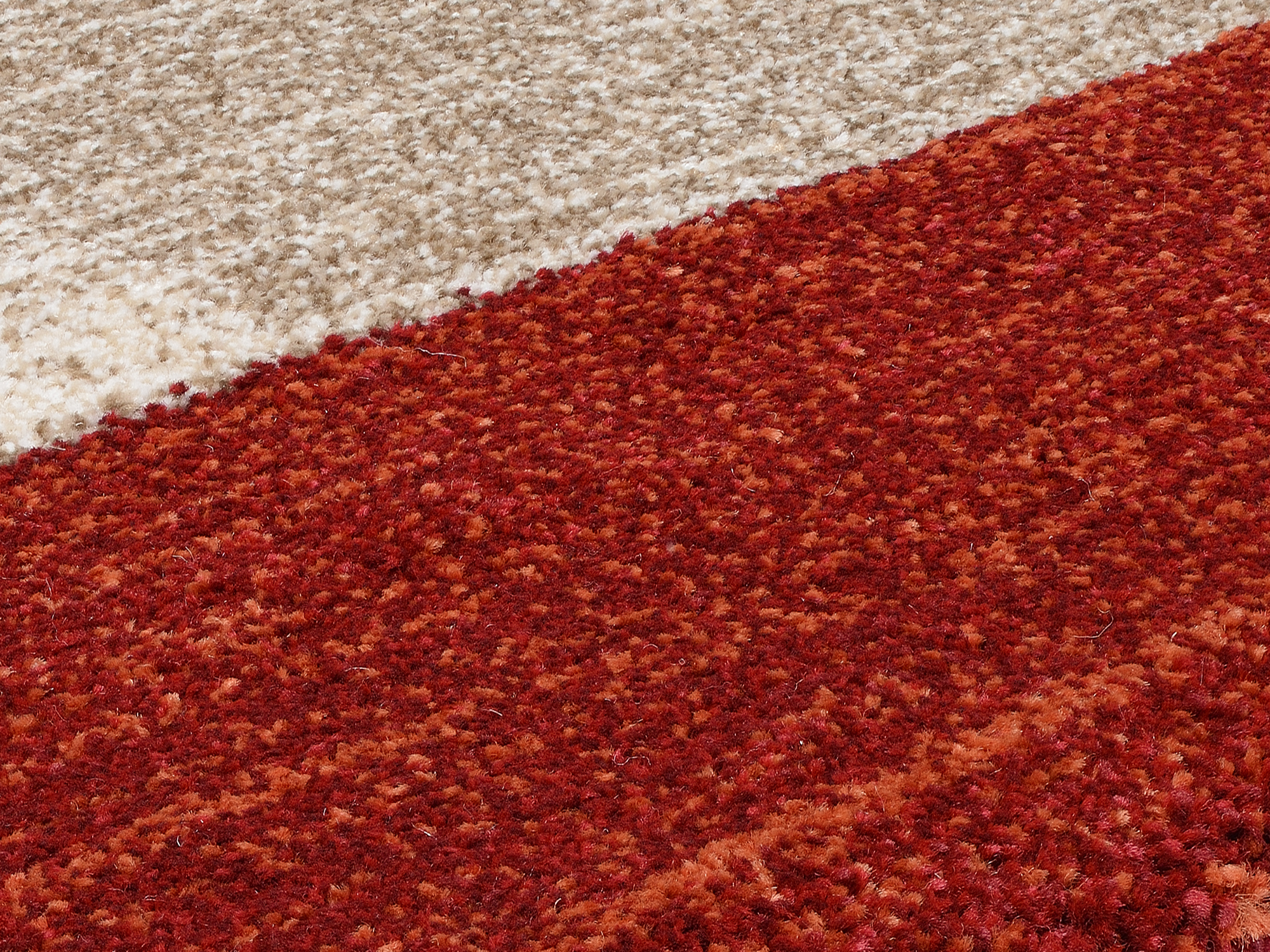 Castle Beppo Frisé Teppich beige-braun-rot