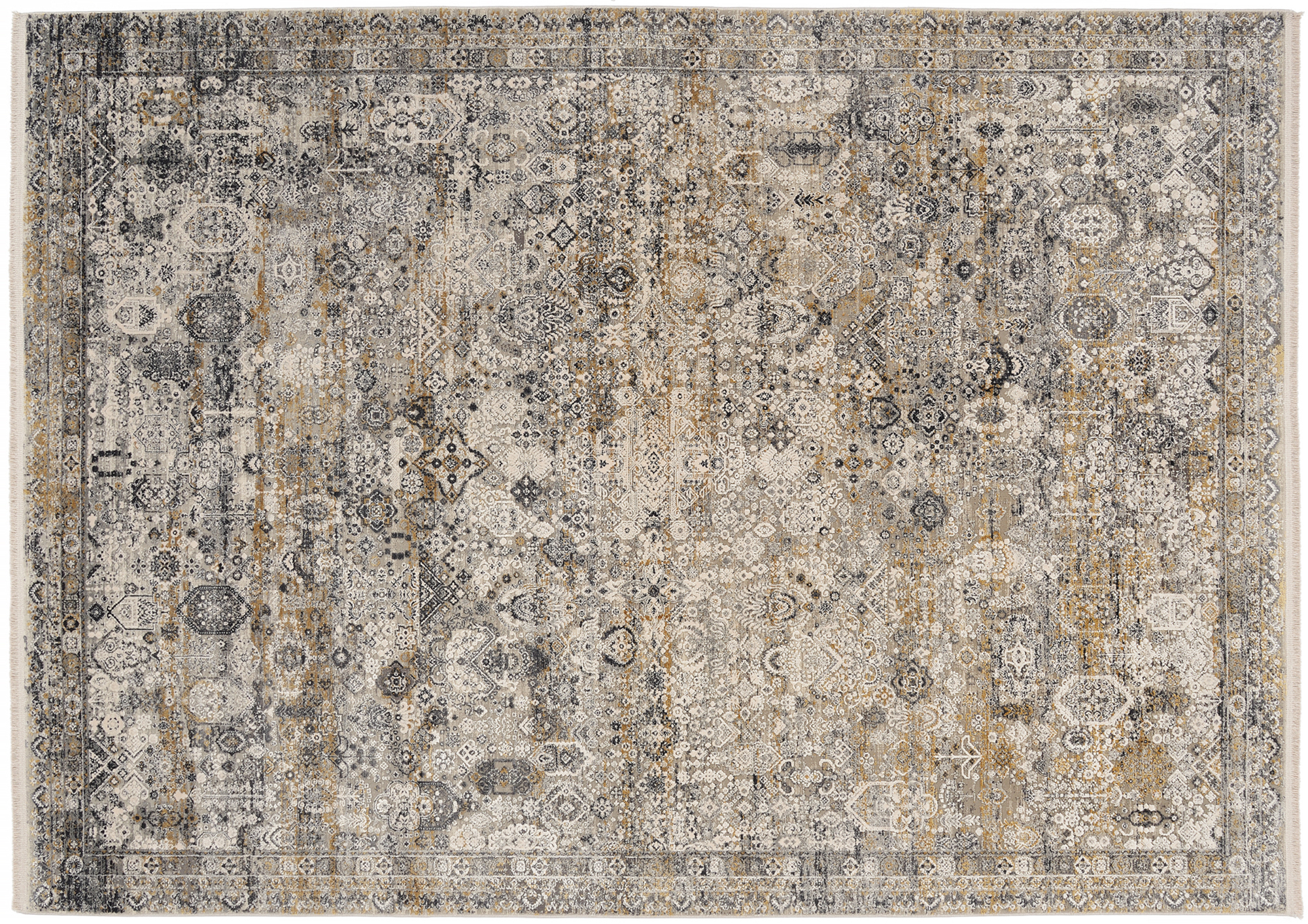 Bestseller Tadi Designer Teppich grau-gold