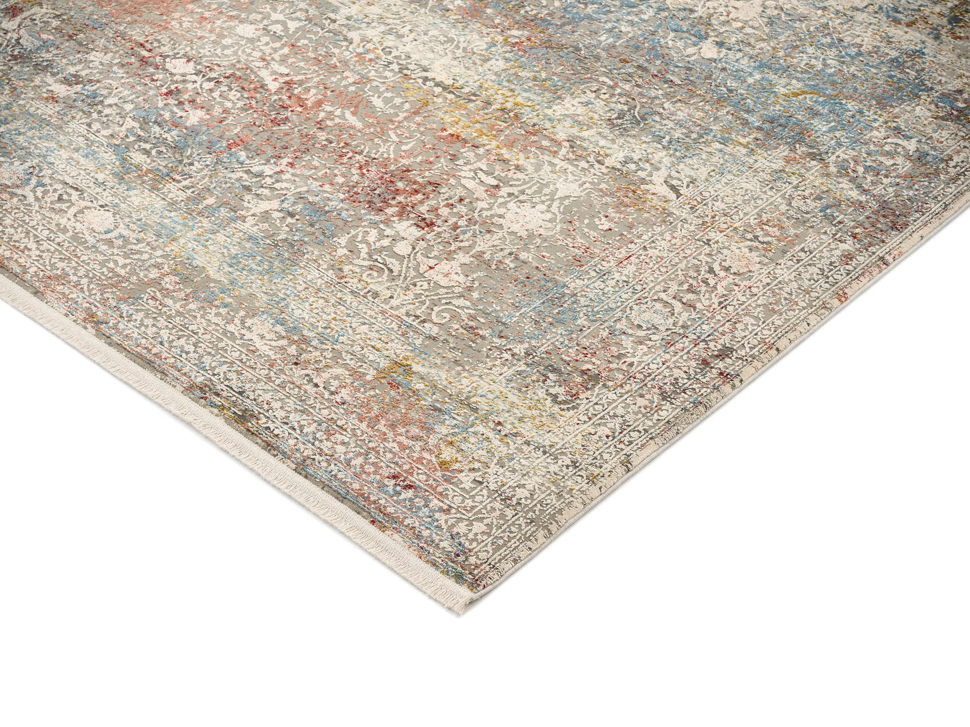 Hochwertiger Vintage Viskose Teppich in Multicolor