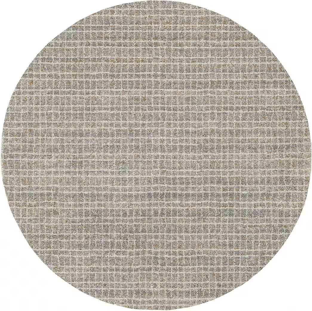 Teppich rund in geometrischem Muster