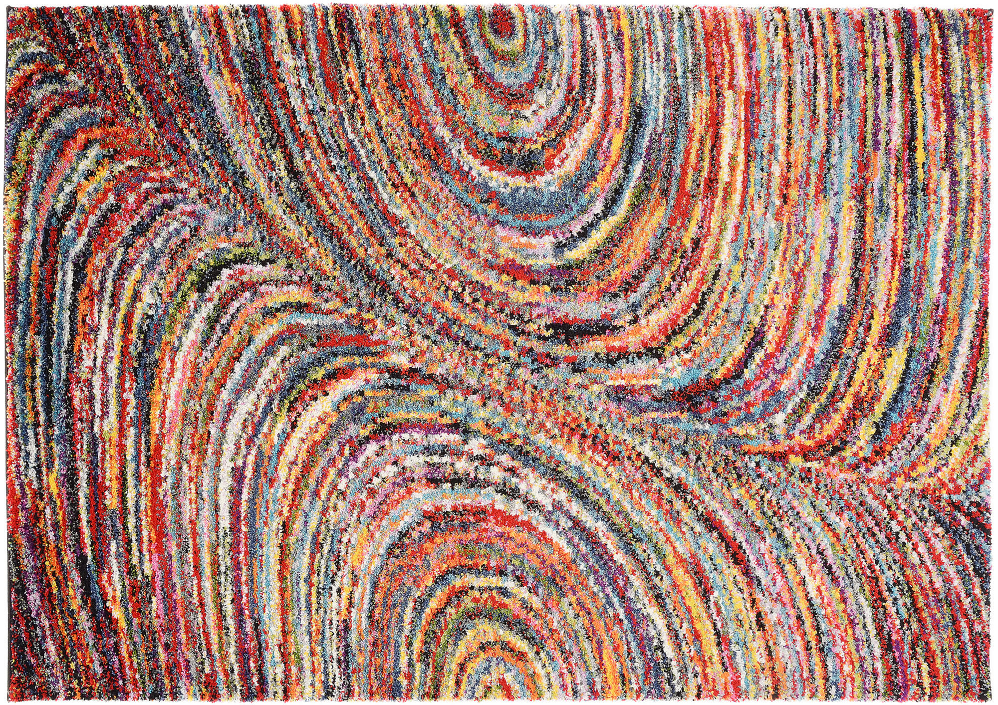Sixteen Face Hochflor Teppich multicolor