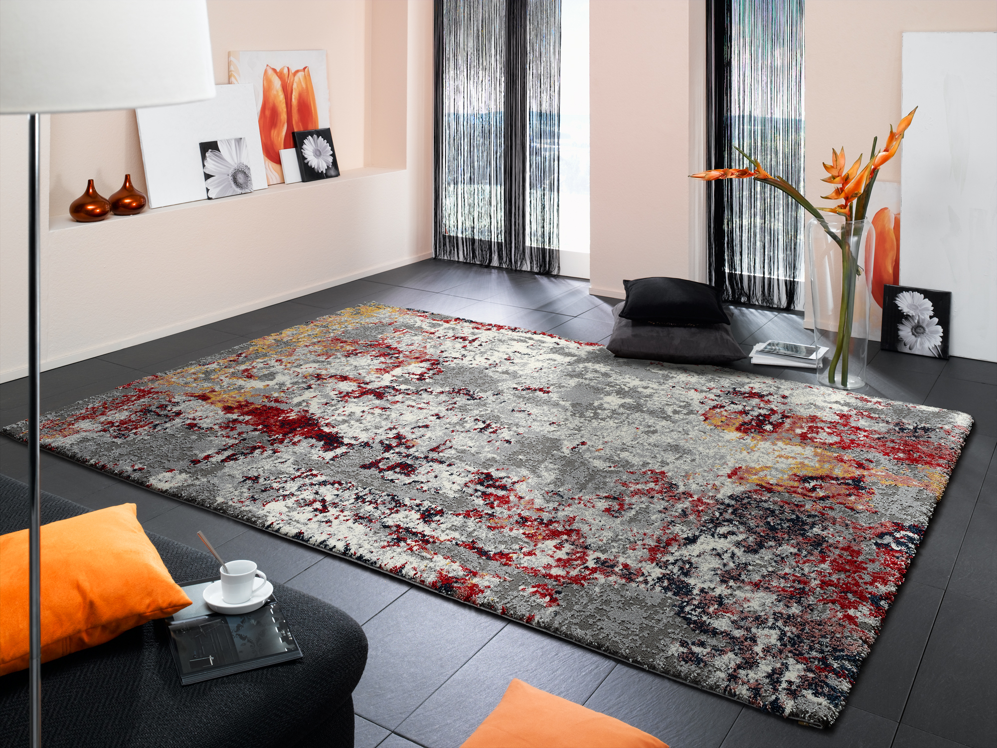 High and Low Eight Designer Teppich multicolor