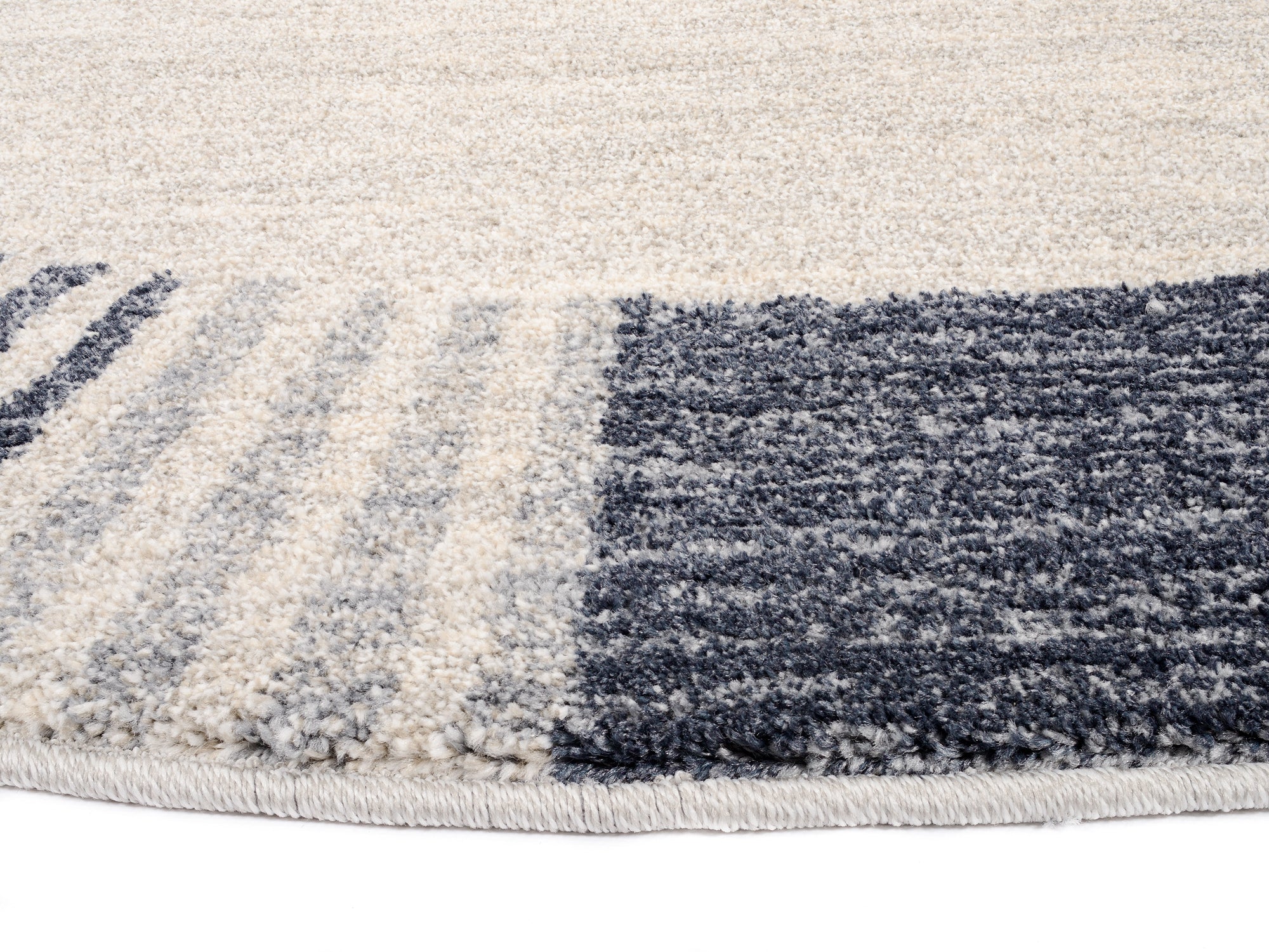 Bordürenteppich rund blau
