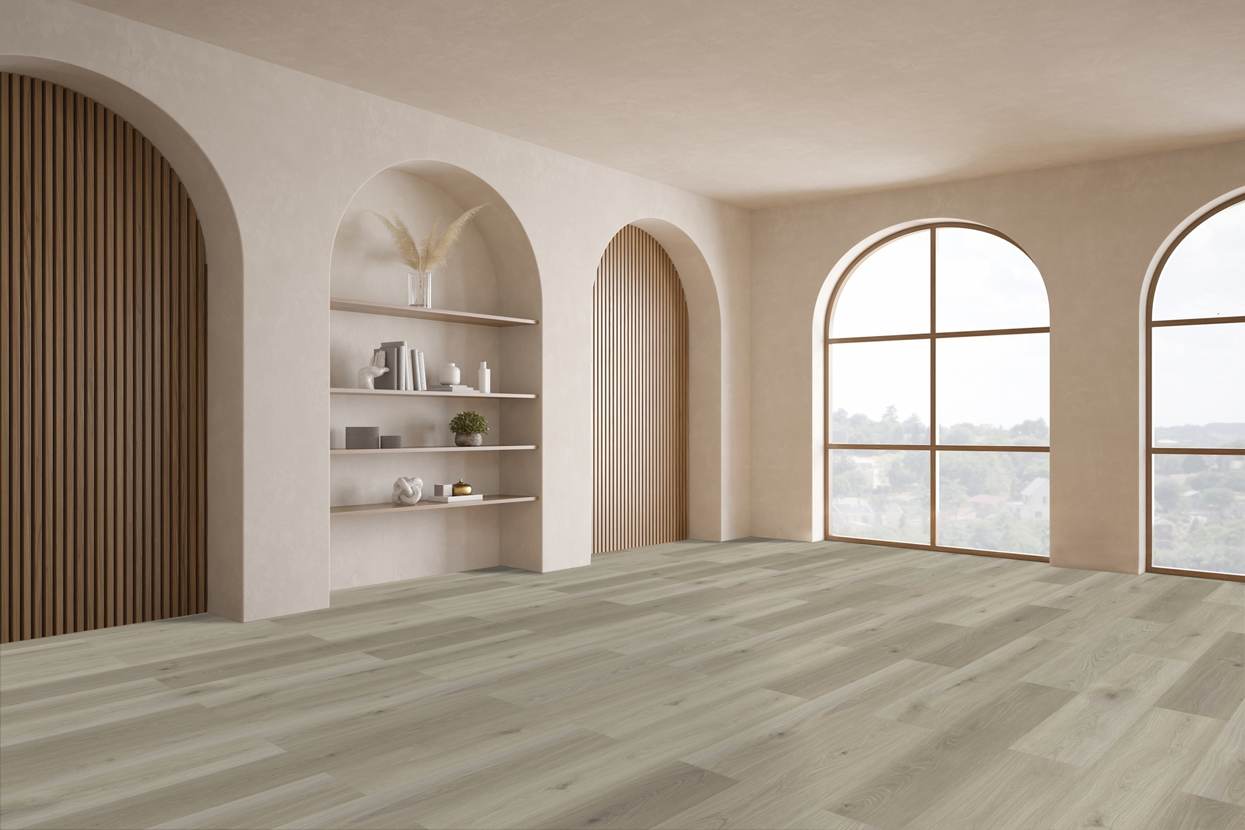 Klickvinyl Langdiele Eiche grau harmonisch