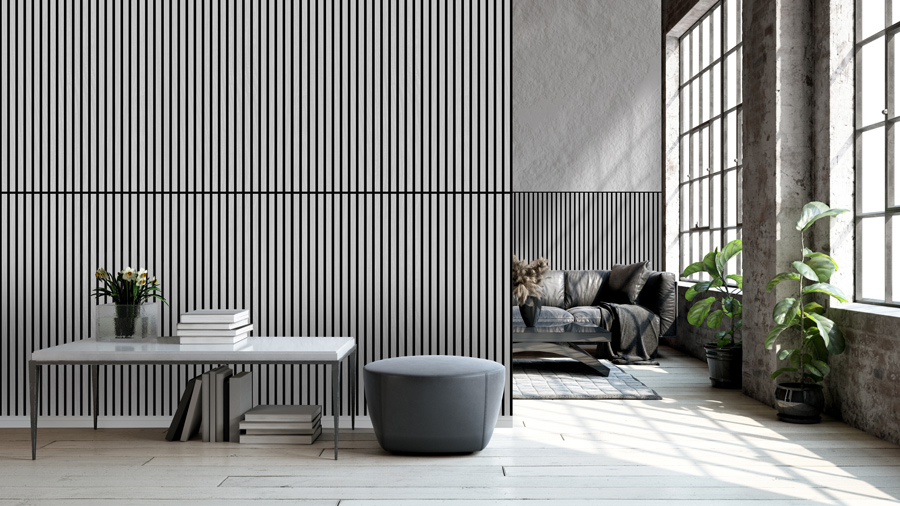 Akustikpaneel grau 1206x800x22mm