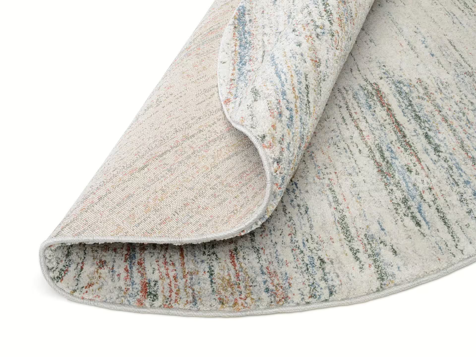 Karo Teppich rund multicolor