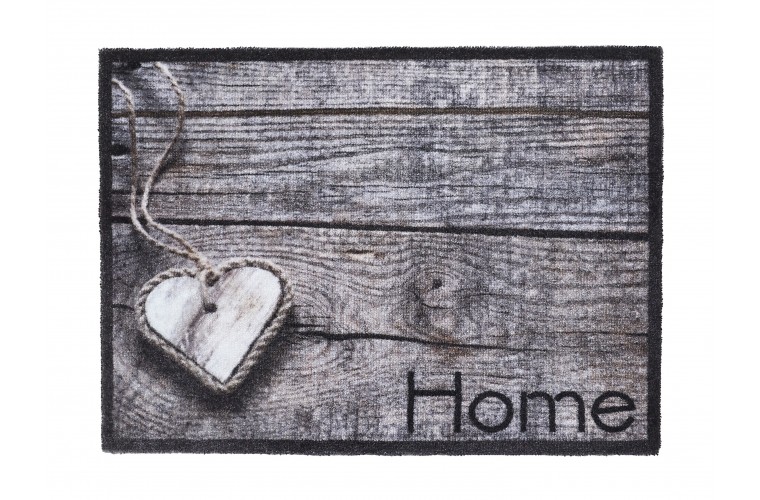Fußmatte Home Herz wood 50x70 cm