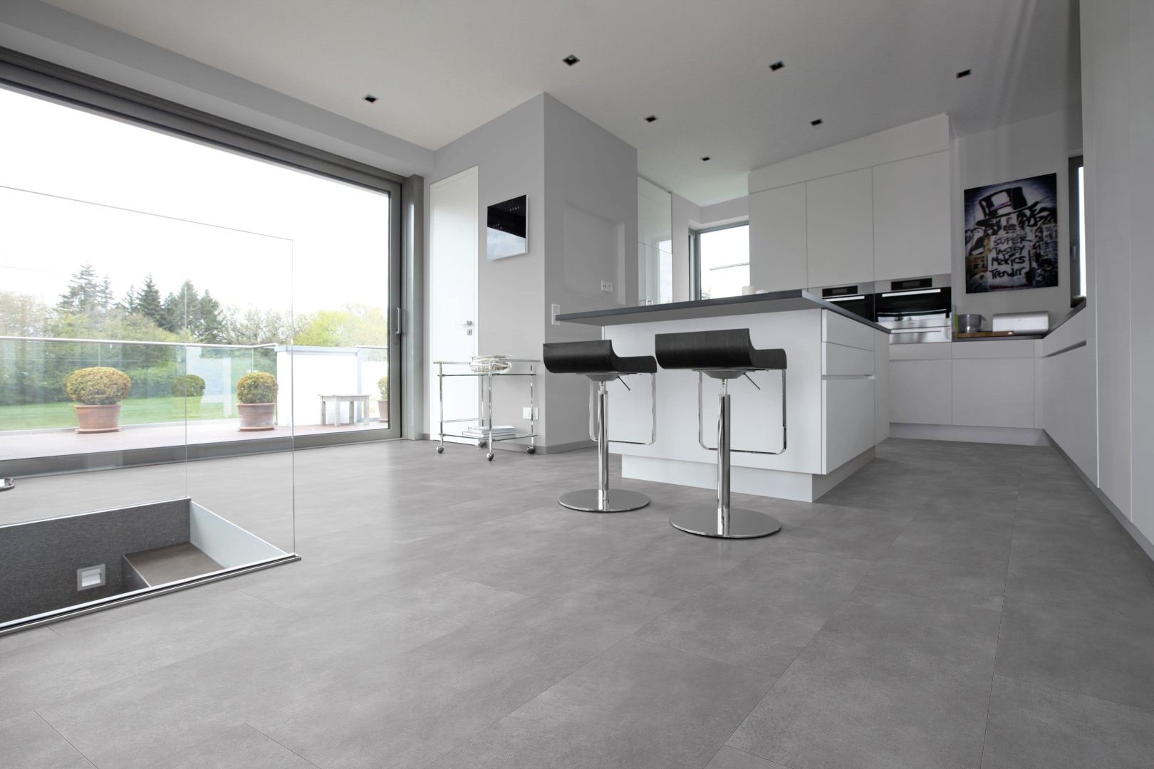 Klebe Vinyl Basic Granit hellgrau