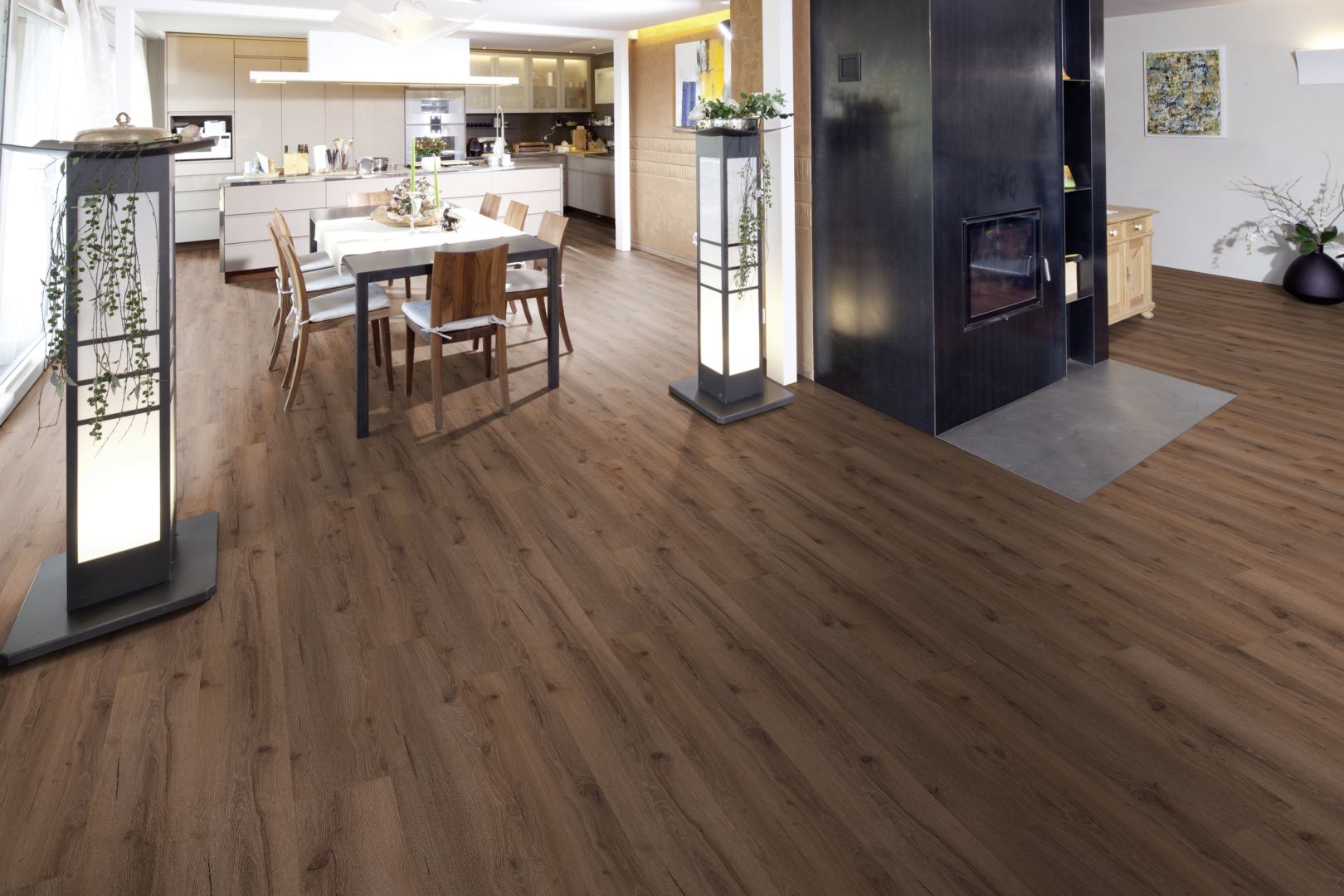 Klick Vinyl Risseiche dunkel