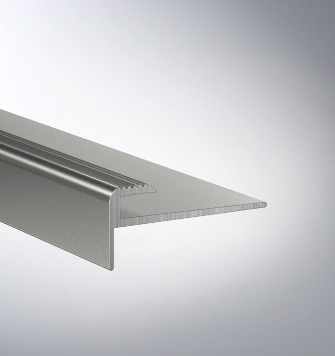 Küberit 807 Treppenwinkel für Klickvinyl Edelstahl oder Silber Eloxiert