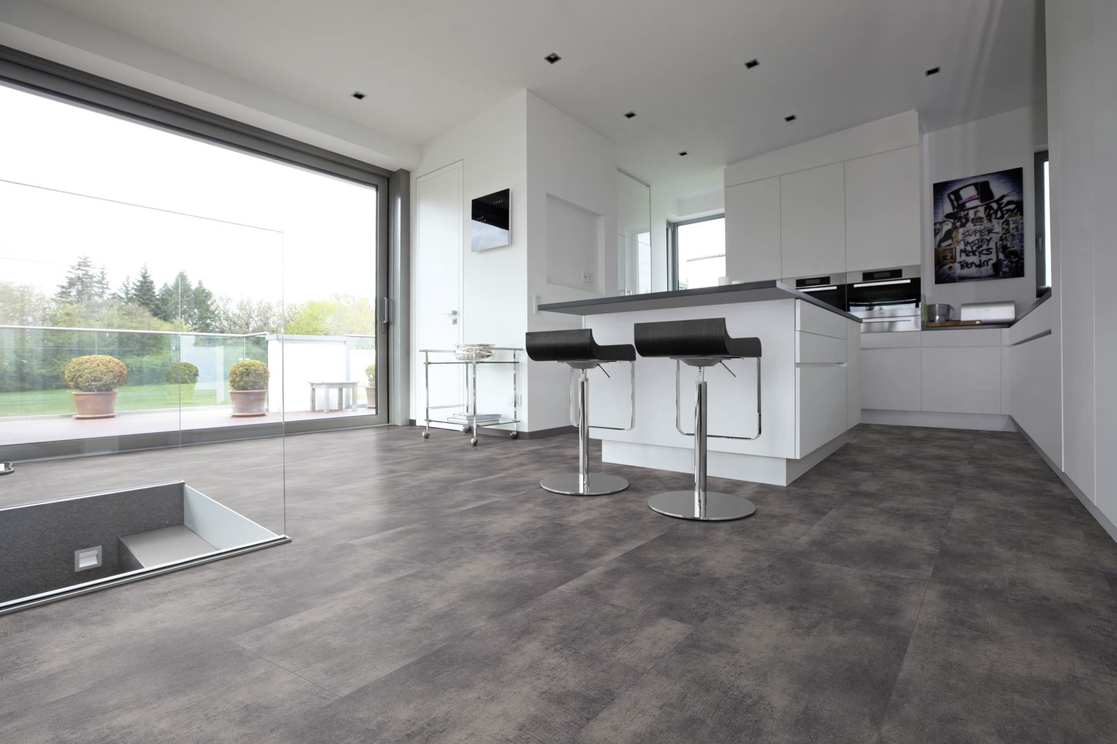 Klebe Vinyl Beton dunkel