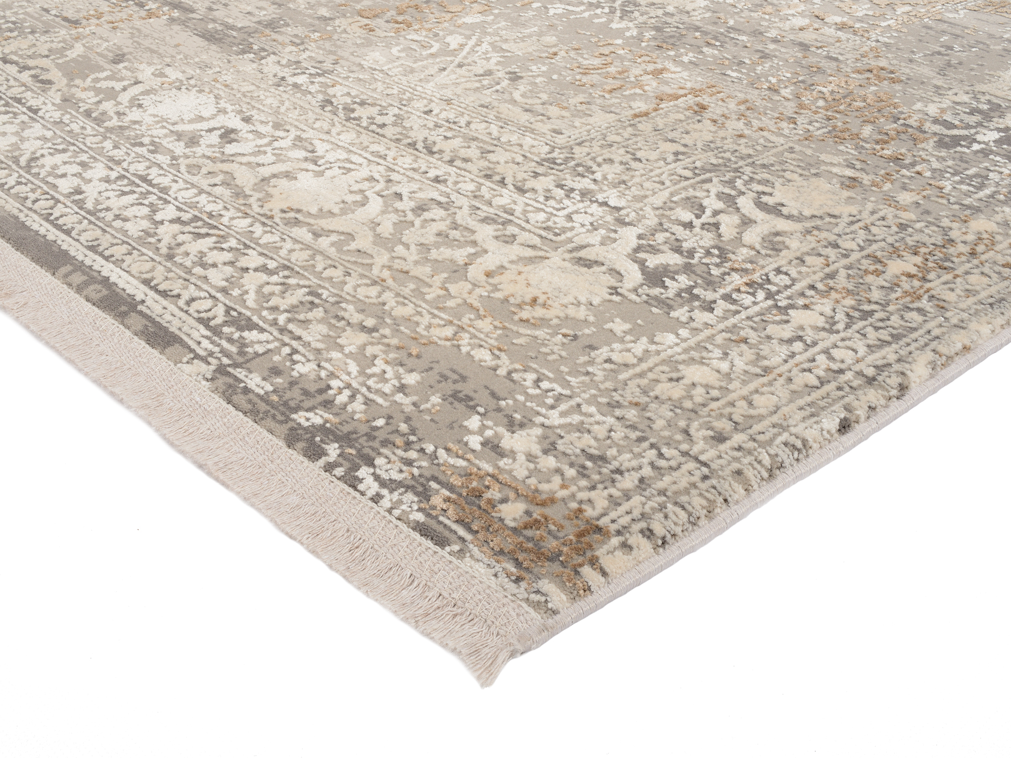 Bestseller Cava Designer Teppich grau-gold