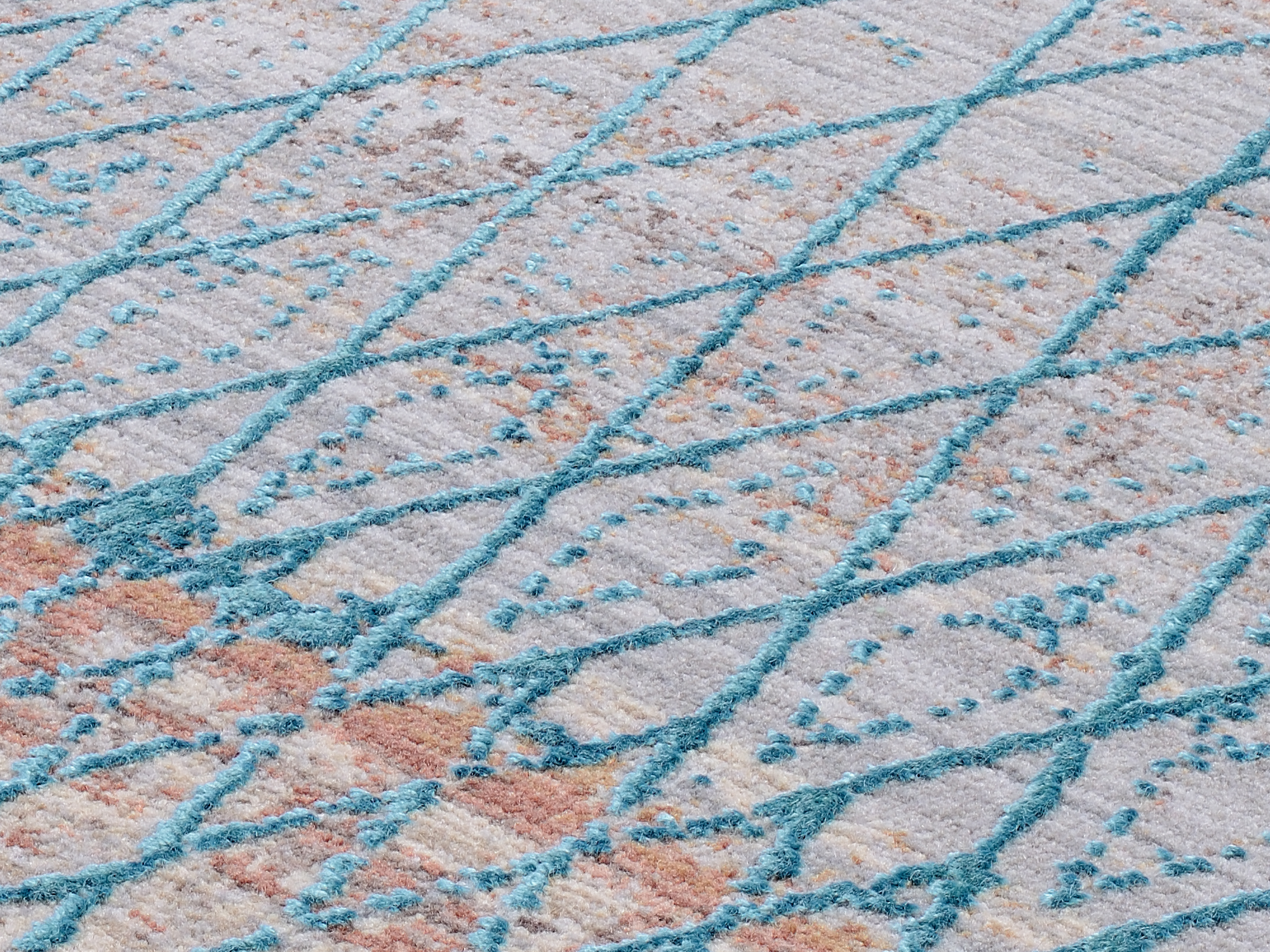 Farben Master Designer Teppich türkis-grau