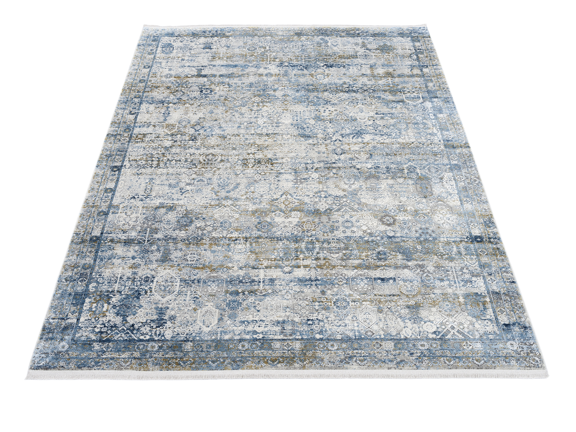 Bestseller Tadi Designer Teppich grau-blau