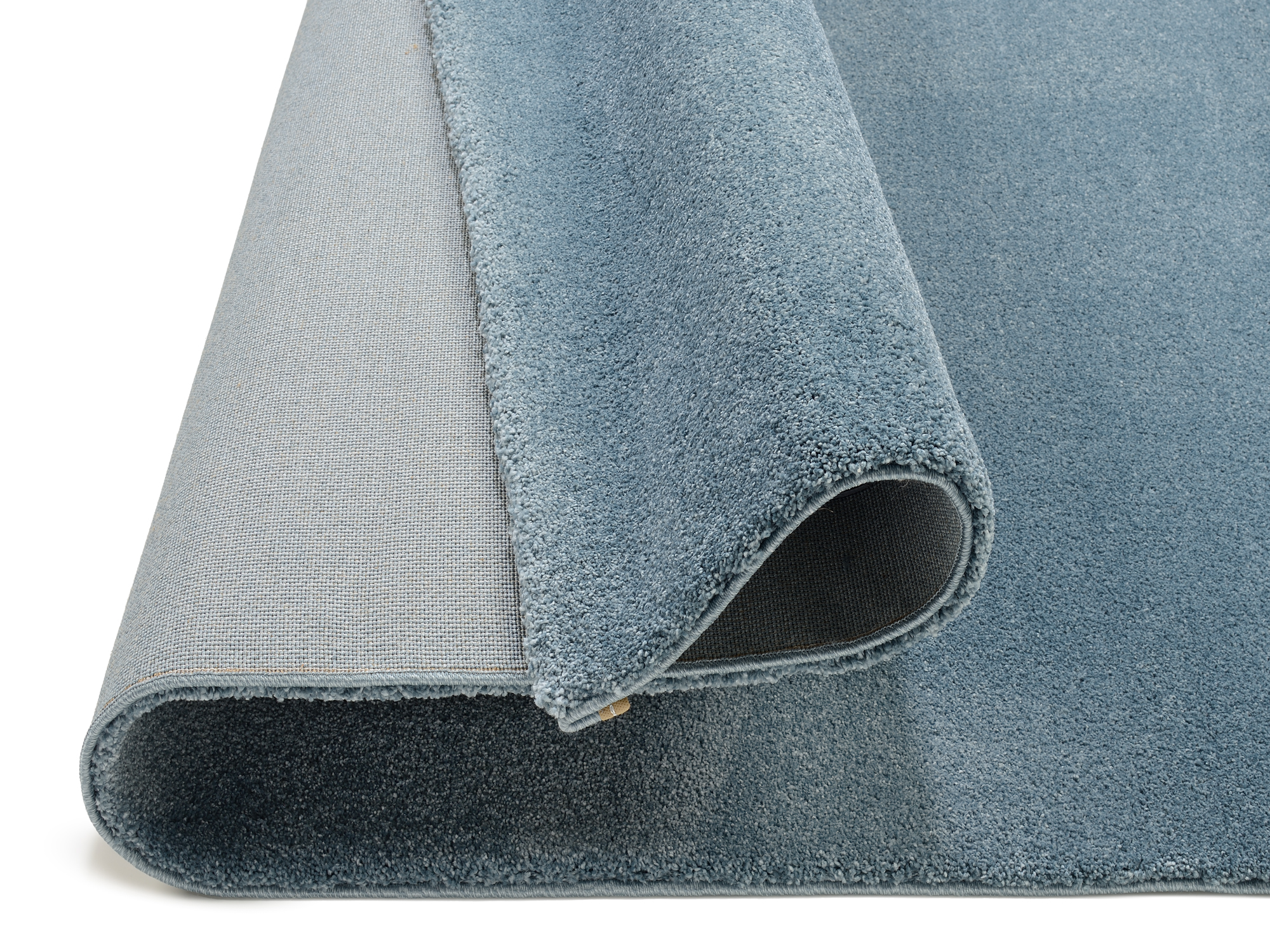 New Villa Melange Uni Teppich blau