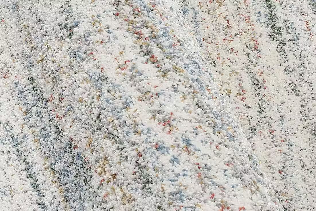 Karo Teppich rund multicolor