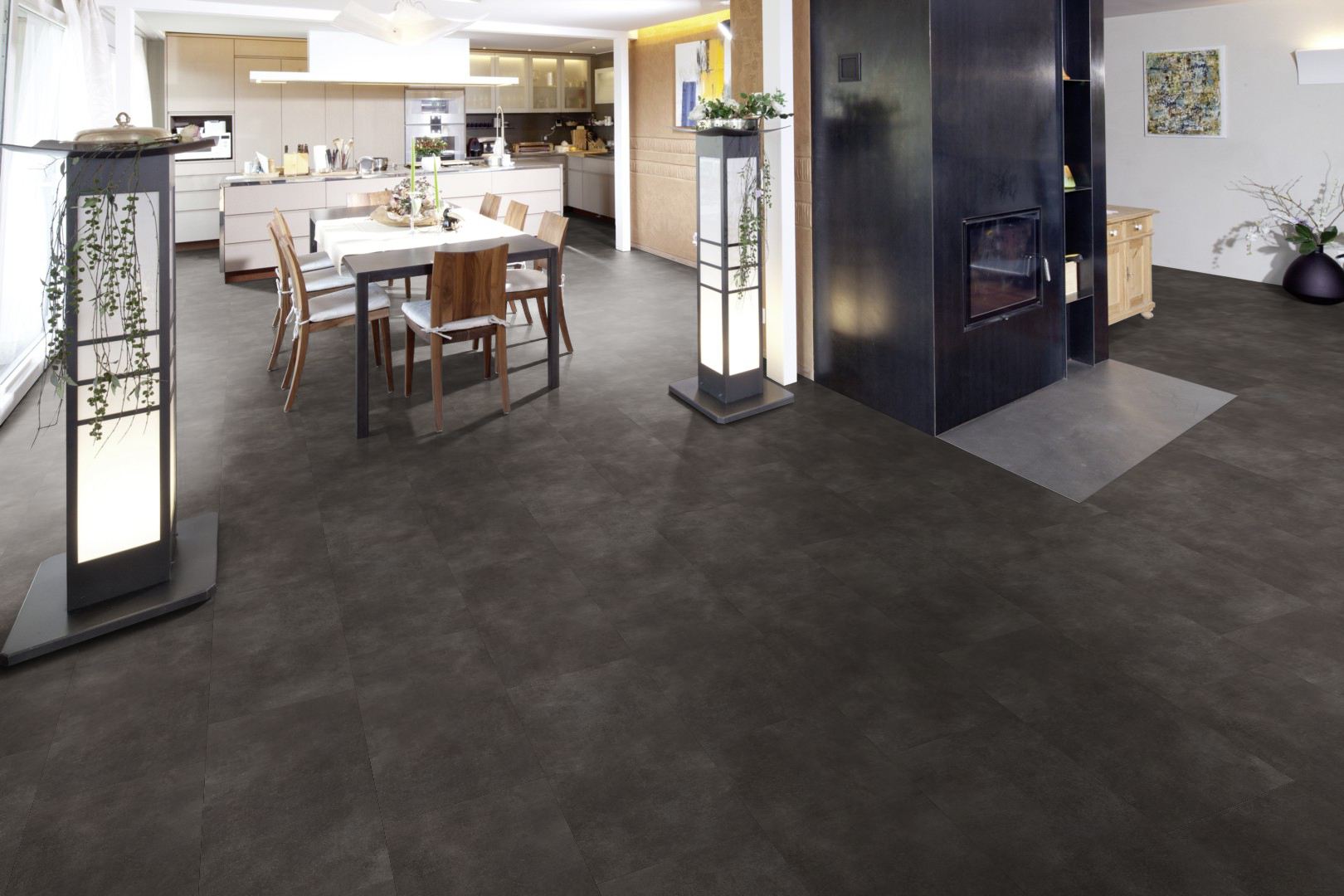 Klebe Vinyl Basic Granit dunkelgrau