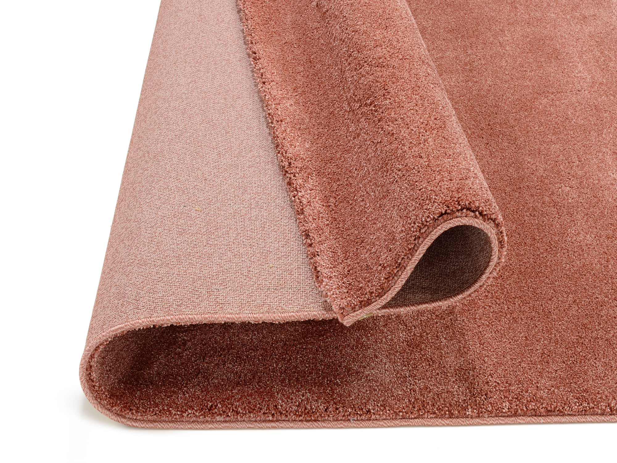 New Villa Melange Uni Teppich rosenholz