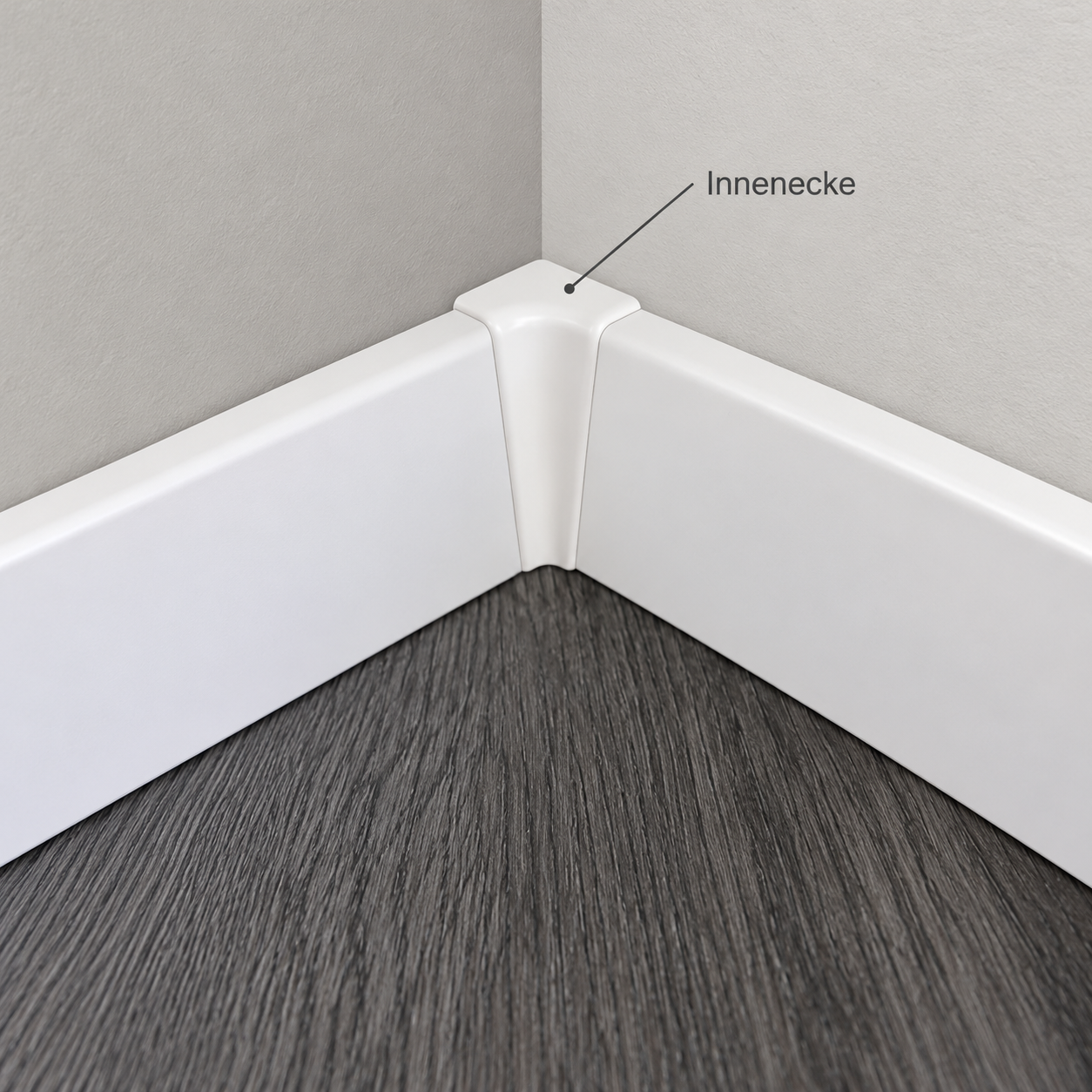 Innenecke für Sockelleiste 58 mm in Weiß