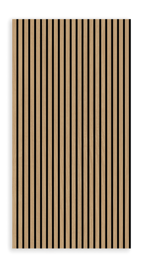 Wandpaneele Akusticpanel Teak 2400x600x22mm
