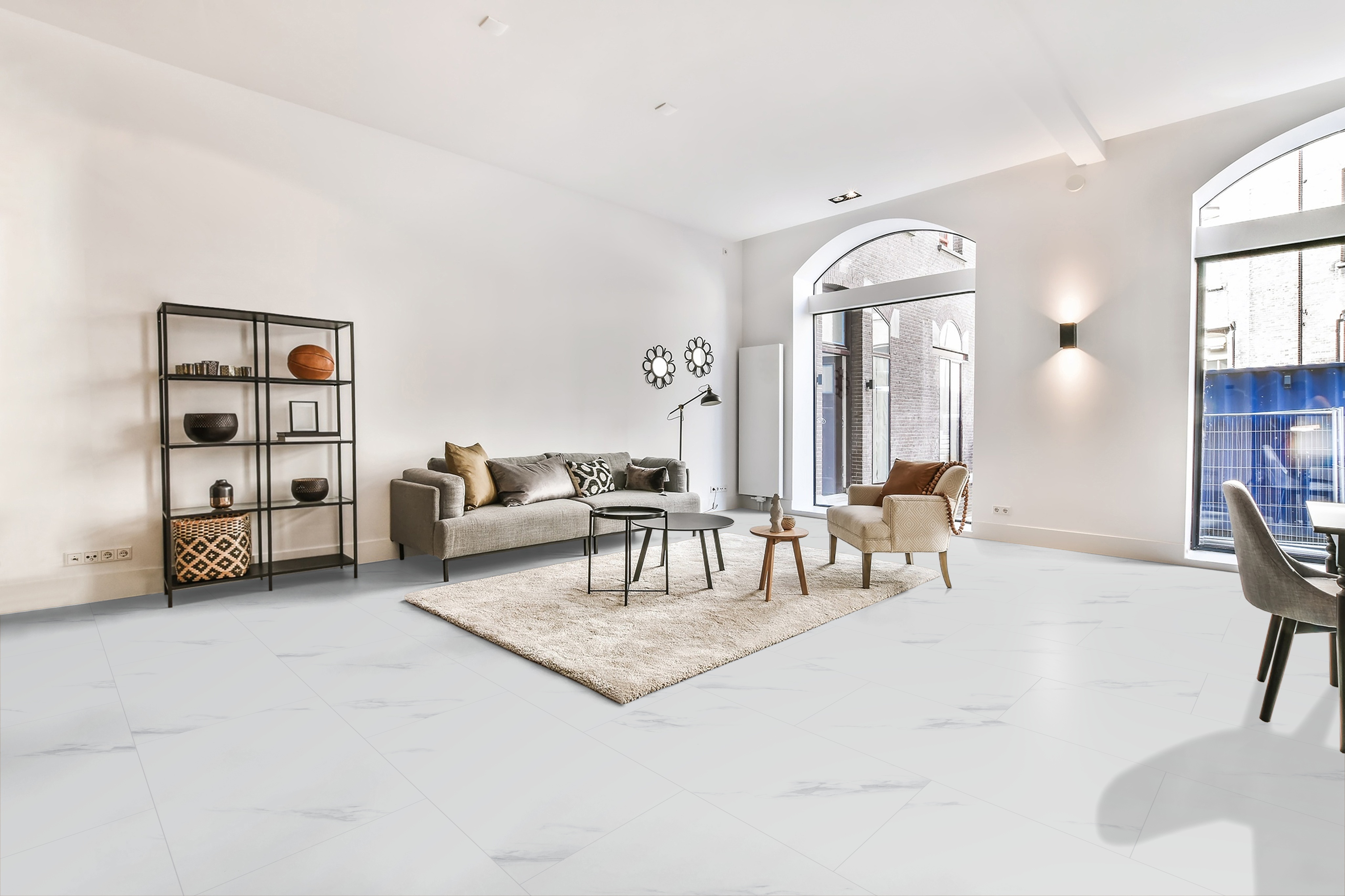 Klick Vinyl Marmor weiss hochglanz