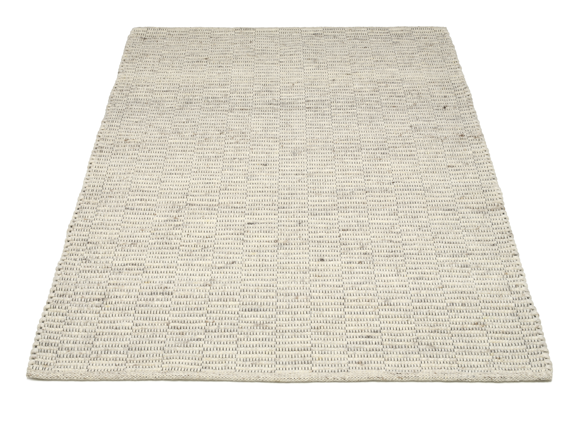Atrium Handweb Wollteppich hellgrau-natur