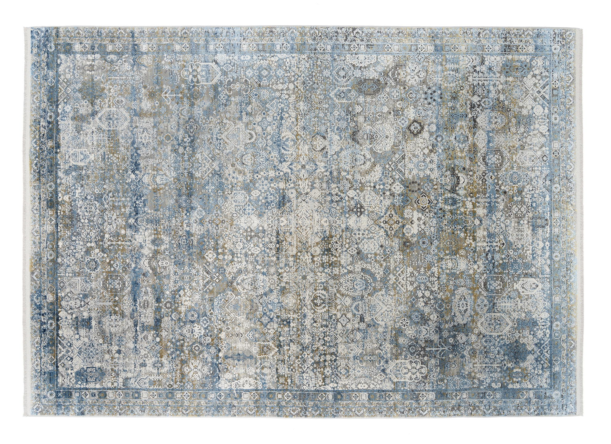 Bestseller Tadi Designer Teppich grau-blau