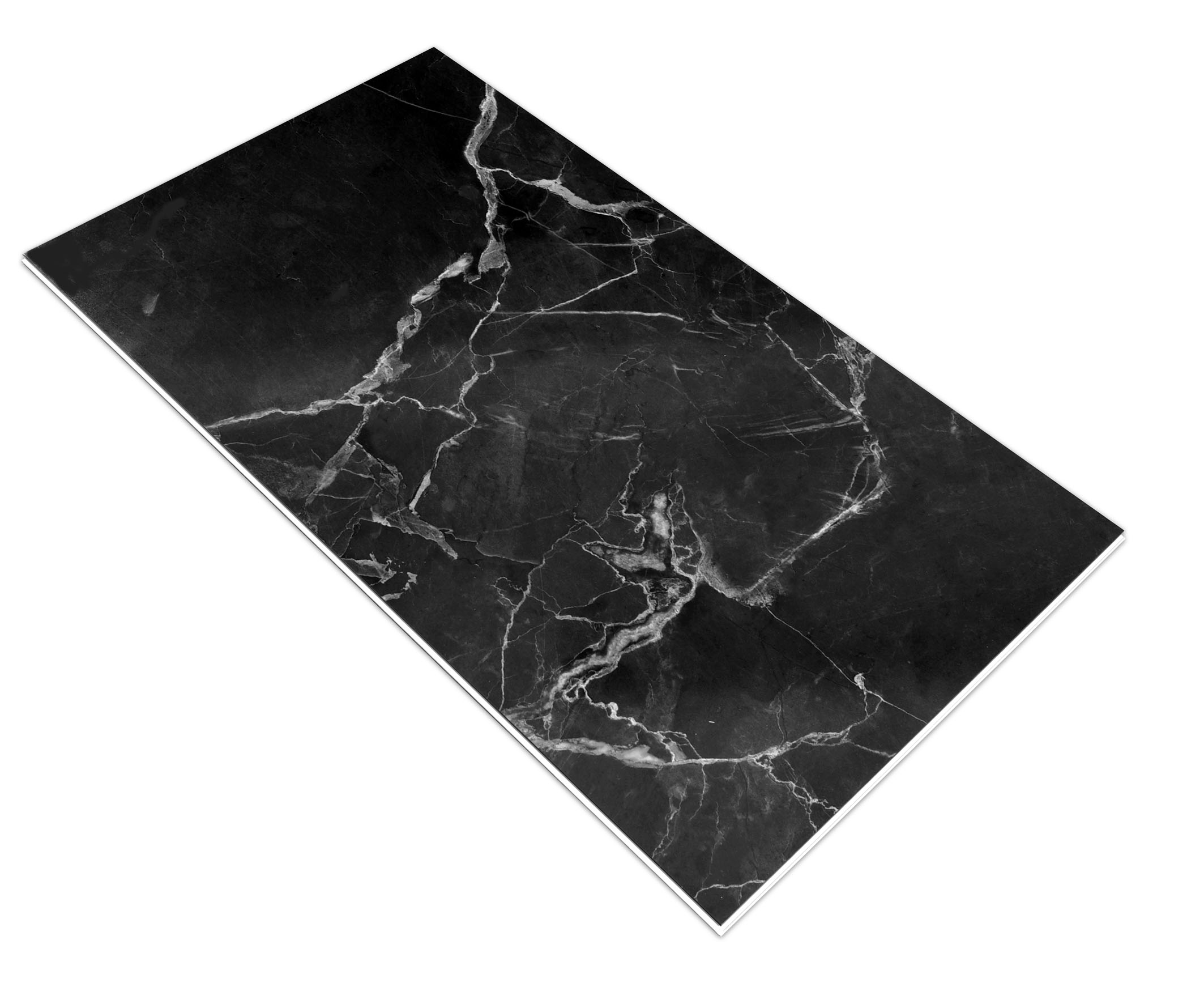Klick Vinyl Marmor schwarz hochglanz