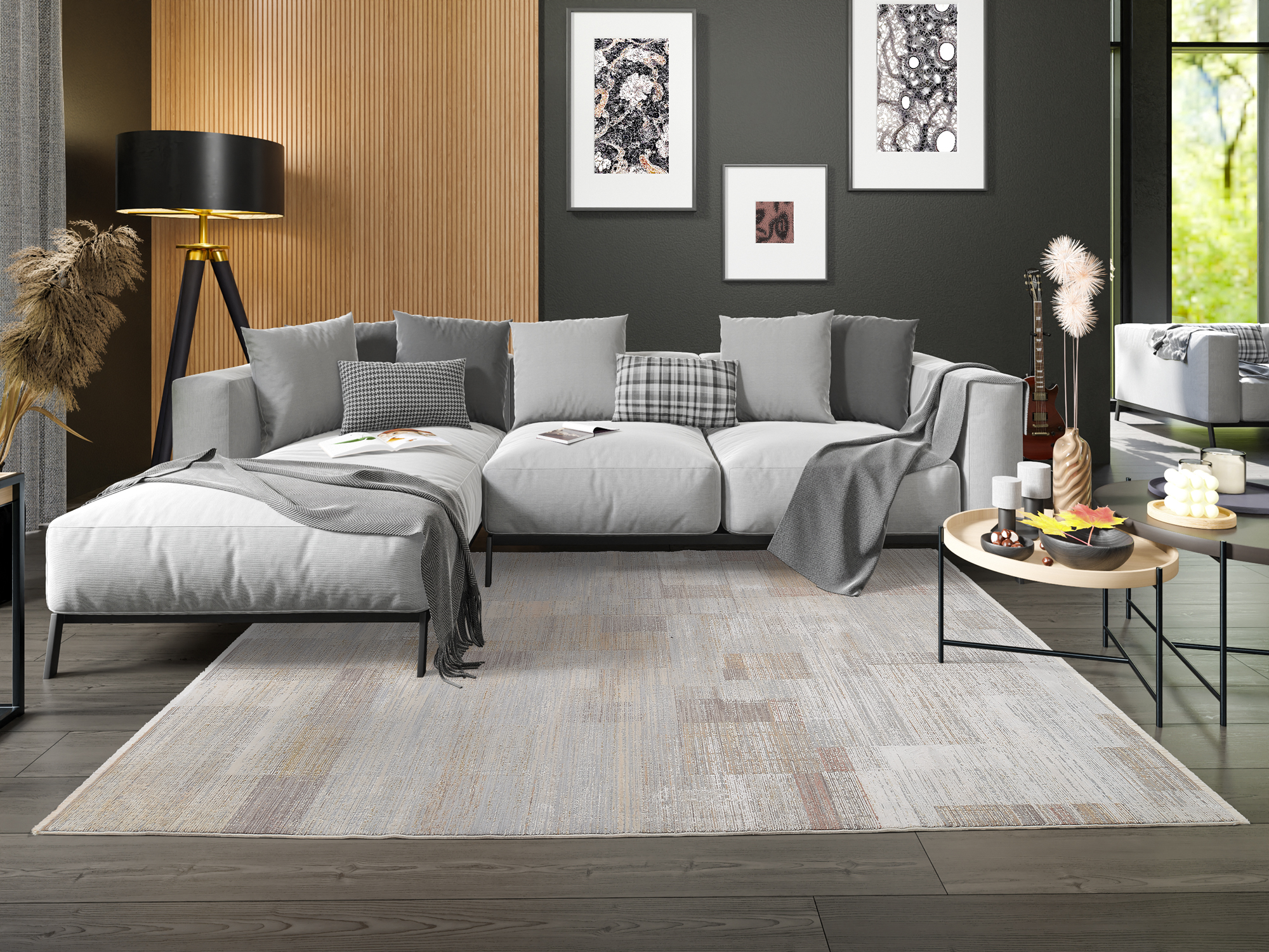 Farben City Designer Teppich natur