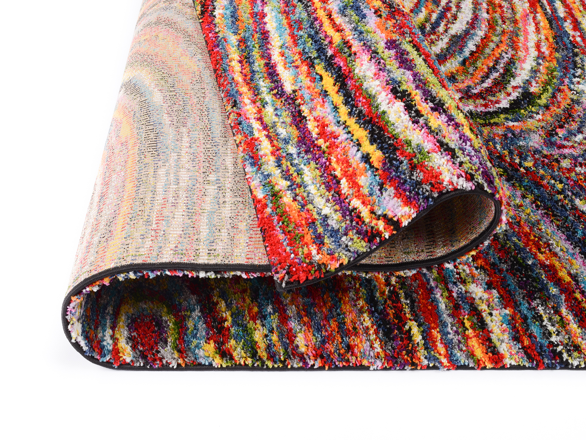 Sixteen Face Hochflor Teppich multicolor