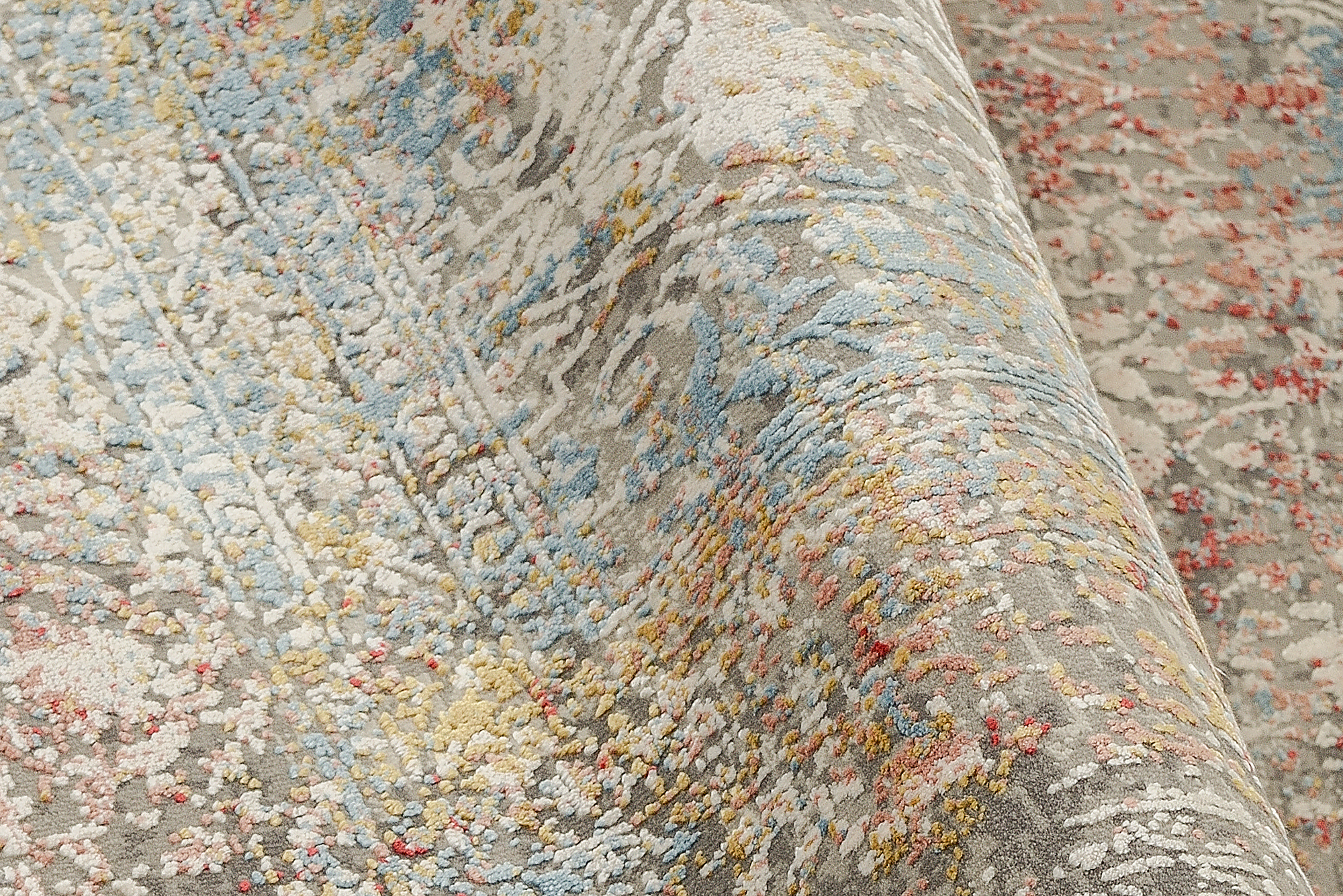 Hochwertiger Vintage Viskose Teppich in Multicolor