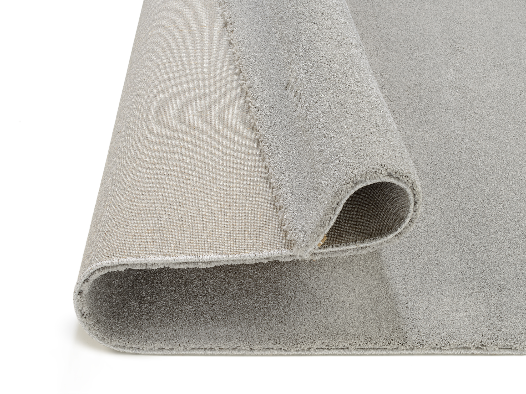 New Villa Melange Uni Teppich grau