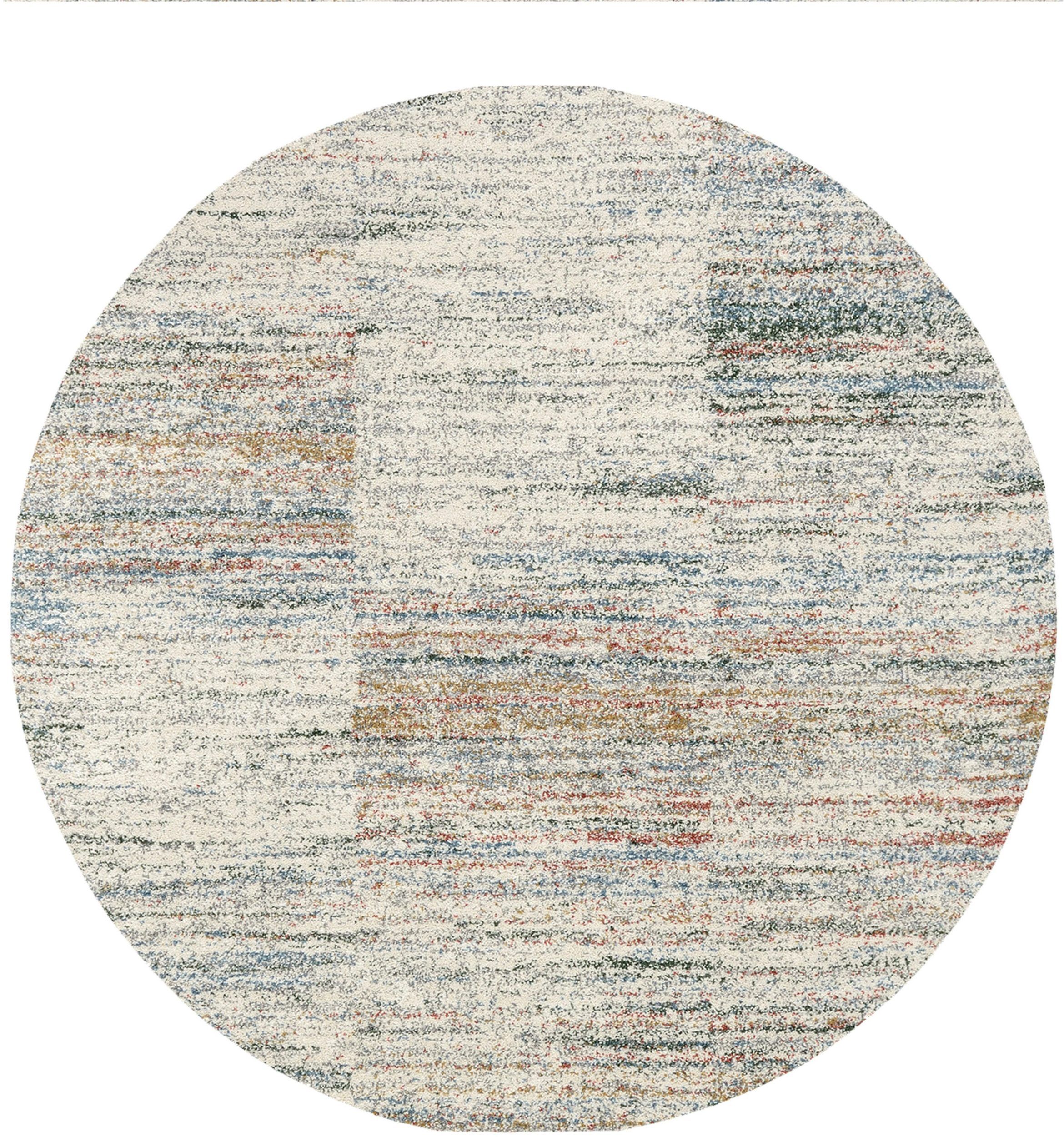 Karo Teppich rund multicolor