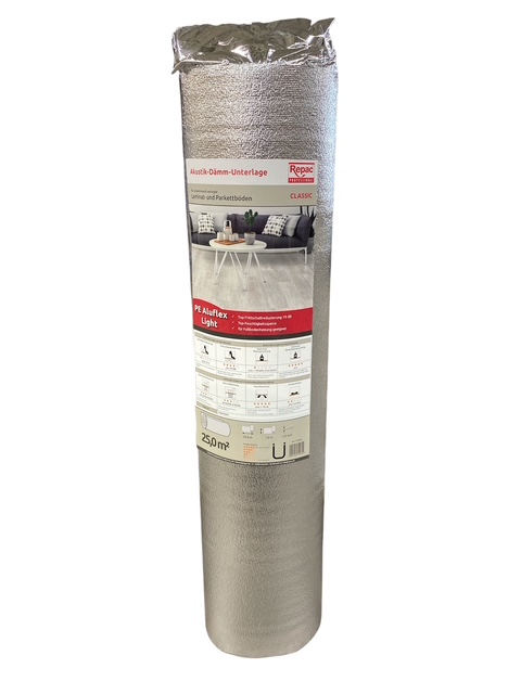 PE ALUFLEX LIGHT 2.0 Dämmunterlage für Laminat & Parkett