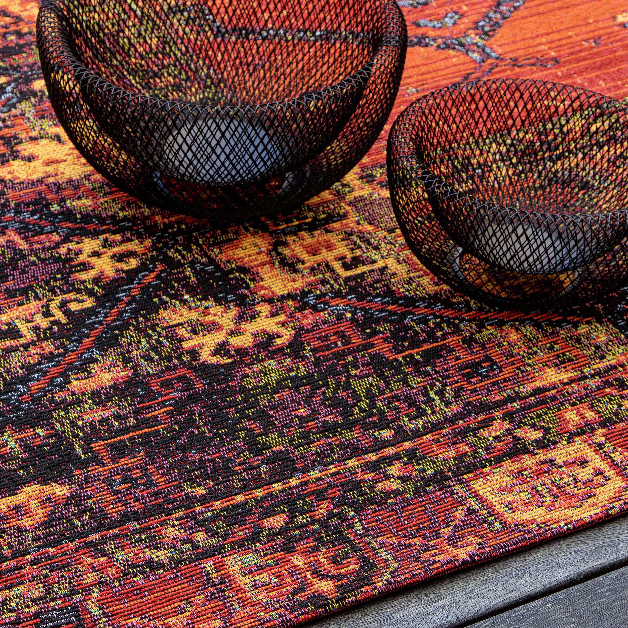 Outdoorteppich in bunter Vintage Optik