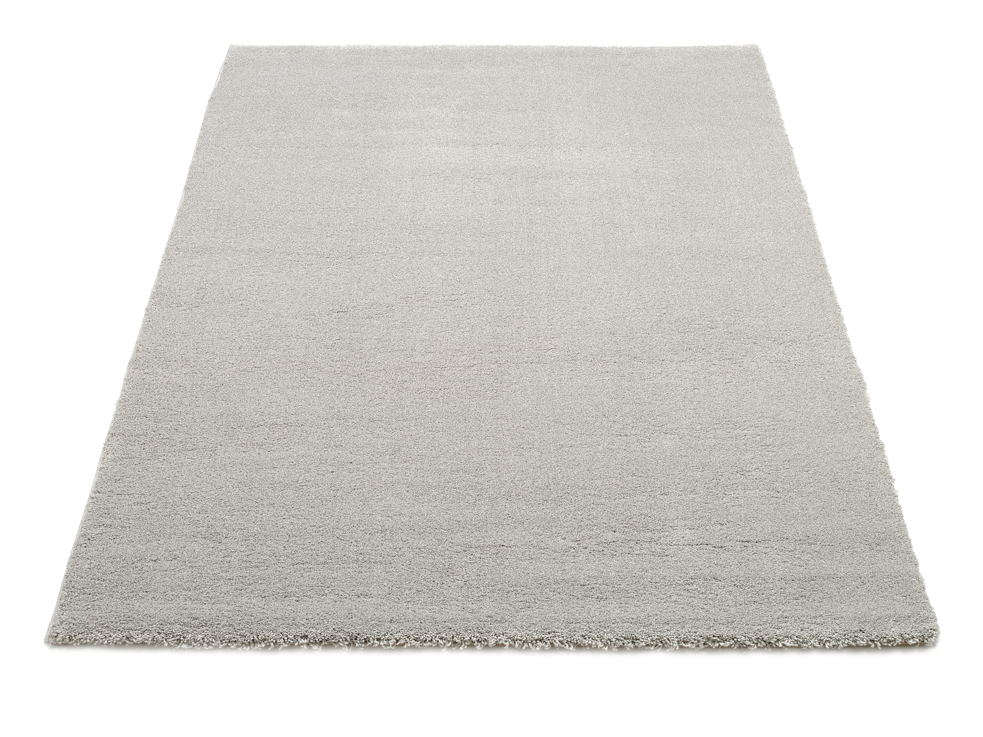 New Villa Melange Uni Teppich grau